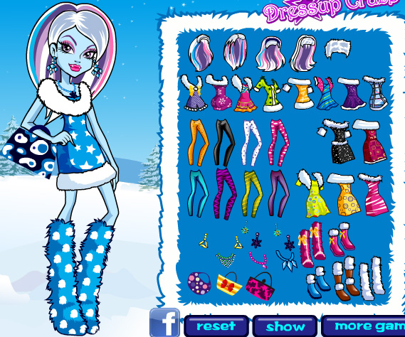 Abbey’s Winter Style game online. Screen Shot 2