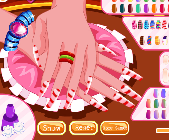 Chocolate Nails Art game online. Screen Shot 1