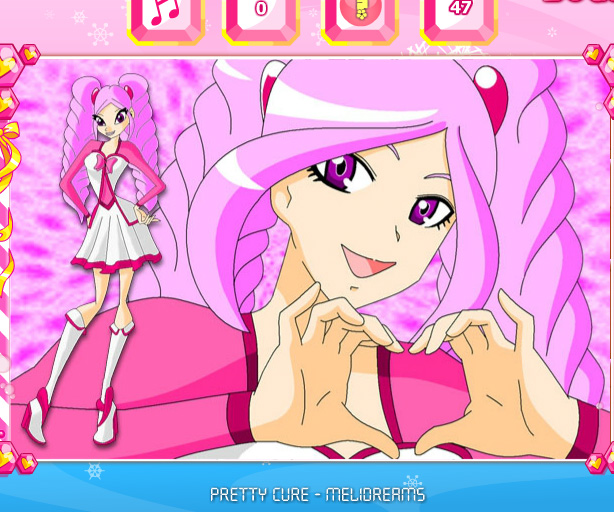 Fresh Pretty Cure game online. Screen Shot 2
