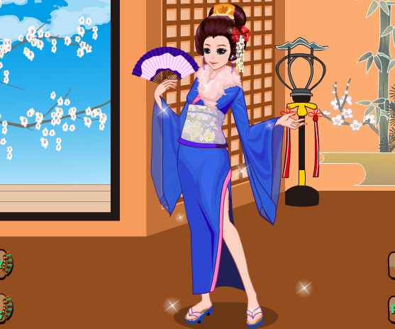 Kimono Cutie Dress Up game online. Screen Shot 2