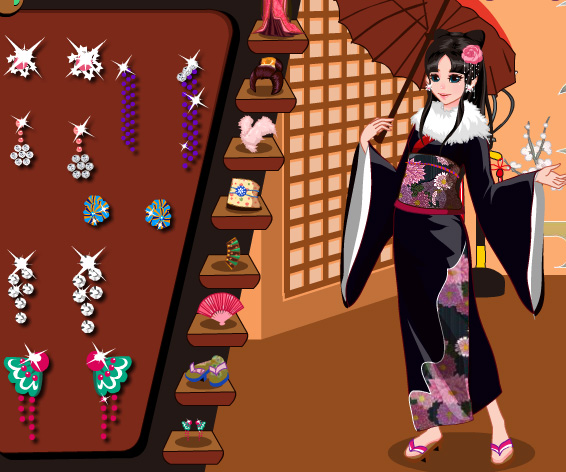 Kimono Cutie Dress Up game online. Screen Shot 4