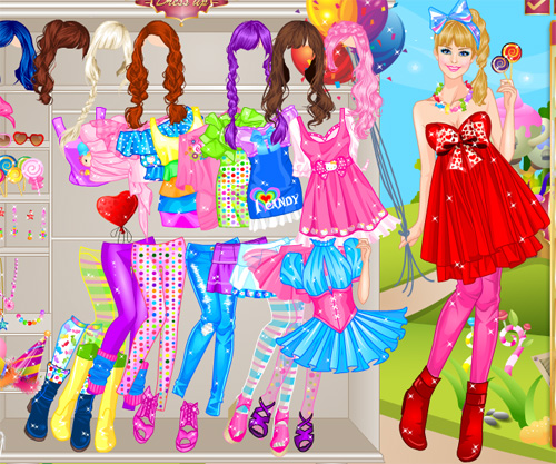 Pink Сandy girl game online. Screen Shot 3