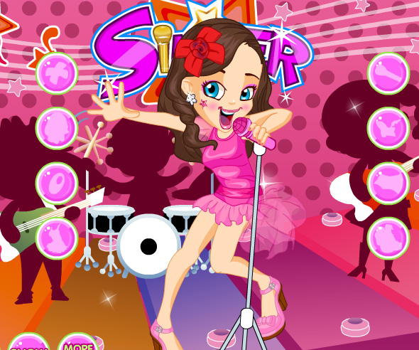 Singer DressUp game online. Screen Shot 1